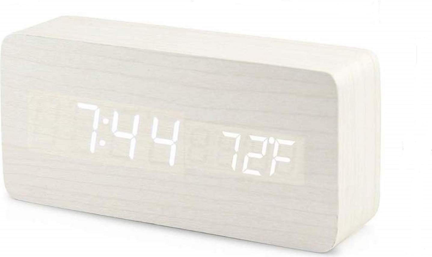 INF Digitale LED-wekker Wit