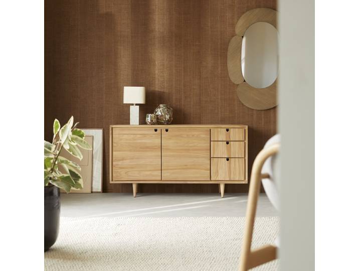 Buffet aus massivem Teakholz 145 cm Jonak - Natur - Teak