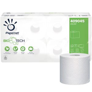 Papernet Toilettenpapier 409045 Bio Tech, 3-lagig, Tissue, 250 Blatt, 8 Rollen