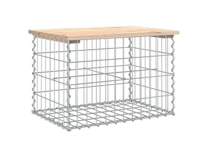 vidaXL Gartenbank aus Gabionen 63x44x42 cm Massivholz Kiefer