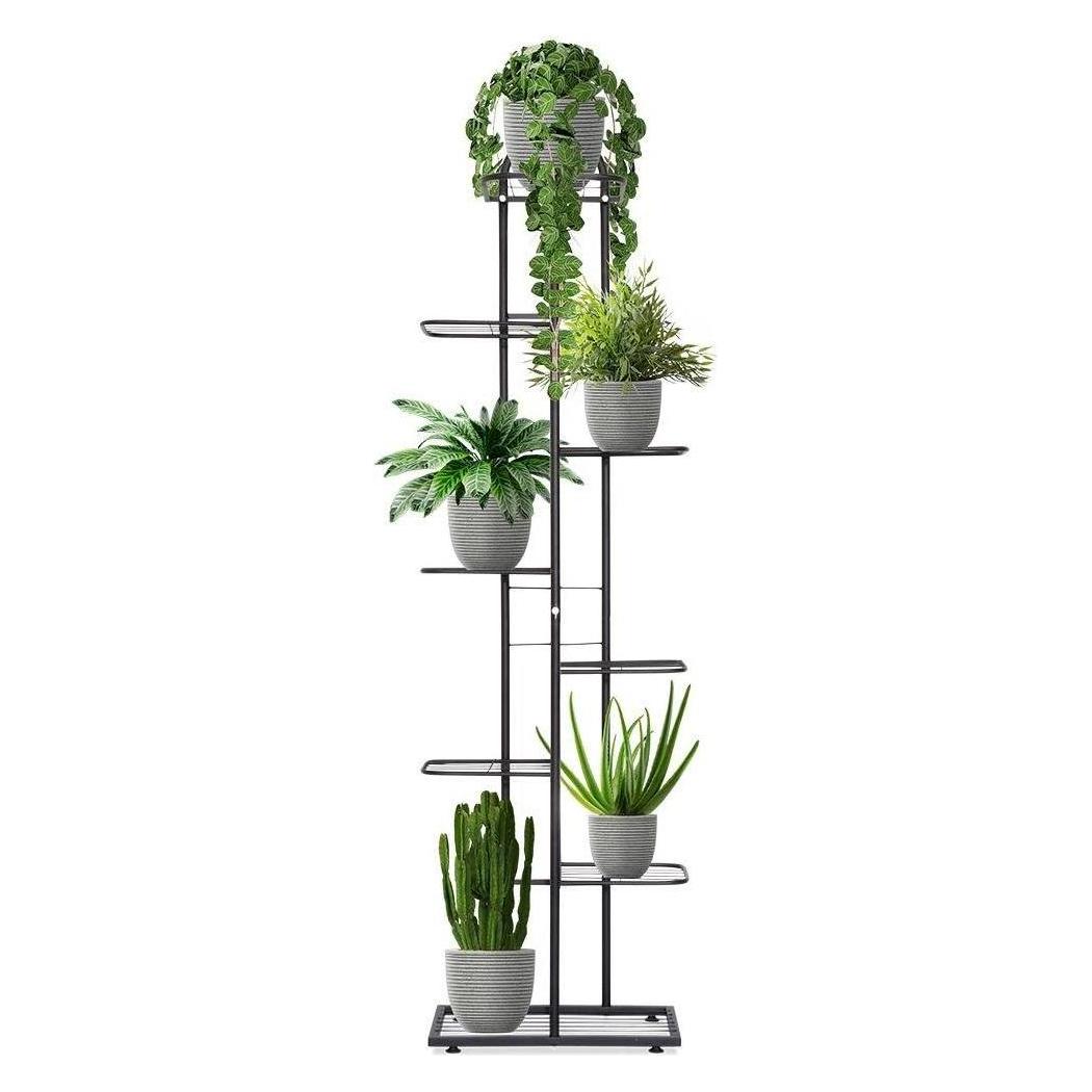 Vilde Kwietnik 8-poziomowy na doniczki metalowy czarny 153 cm (62365184)