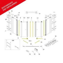 Schulte Dichtungssatz für 6mm Fünfeckdusche.. - Duschkabine