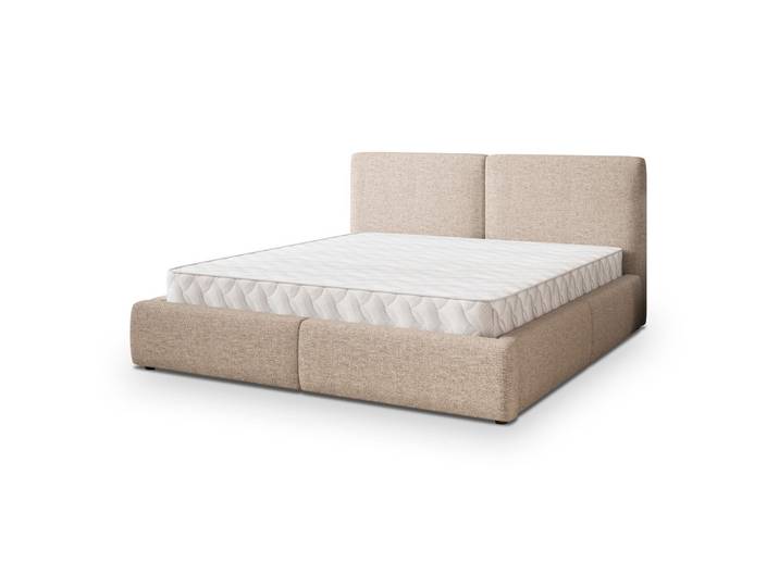 POLSTERBETT FELURO 140x200 cm mit Bettkästen - Beige