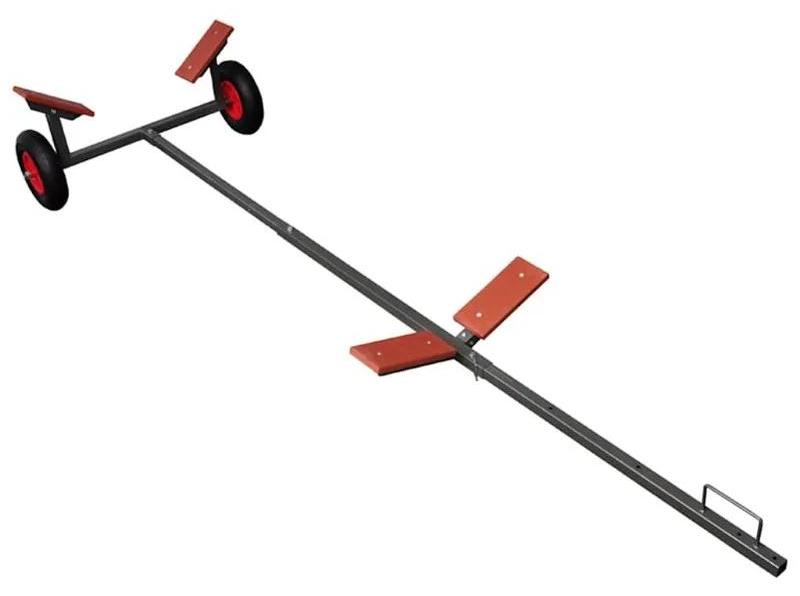 Bootsanhänger - Trailer 302x100,5x43 cm - Traglast 160 kg - Für Boote bis 4,6 m - Rostgeschützt - Abnehmbar - Stoffmaterial - Armeegrün