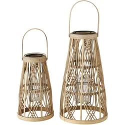 Boltze Windlicht Ajala 2er, 32-43 cm, Ø 18-24 cm