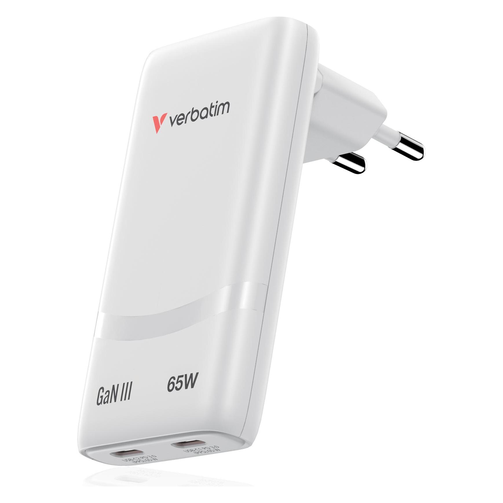 Verbatim GaN III Fold 'n' Go (65 W, 2 Ports) (32355)