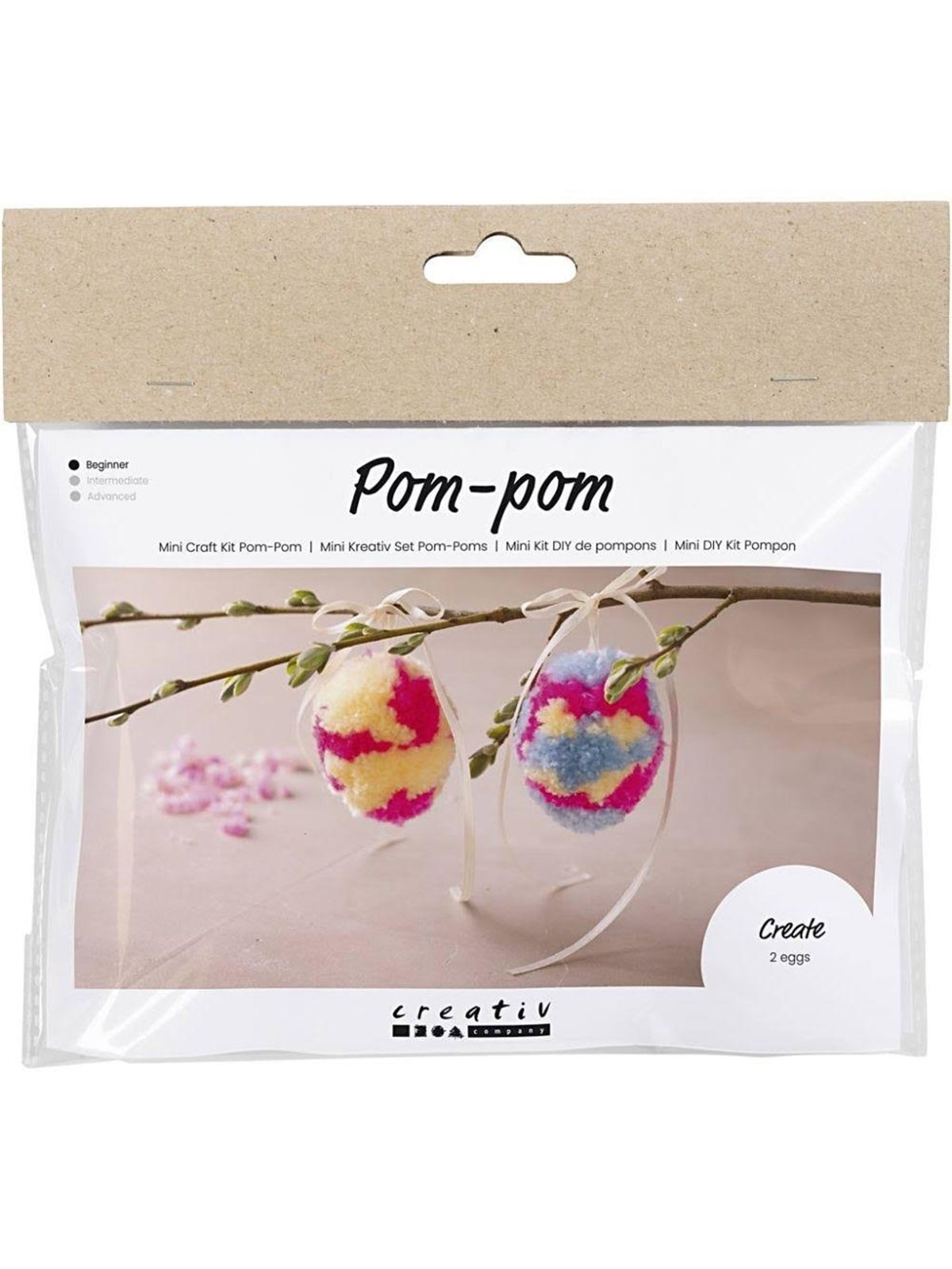 Creativ Company - Mini Hobbyset Pompom Egg 2pcs.