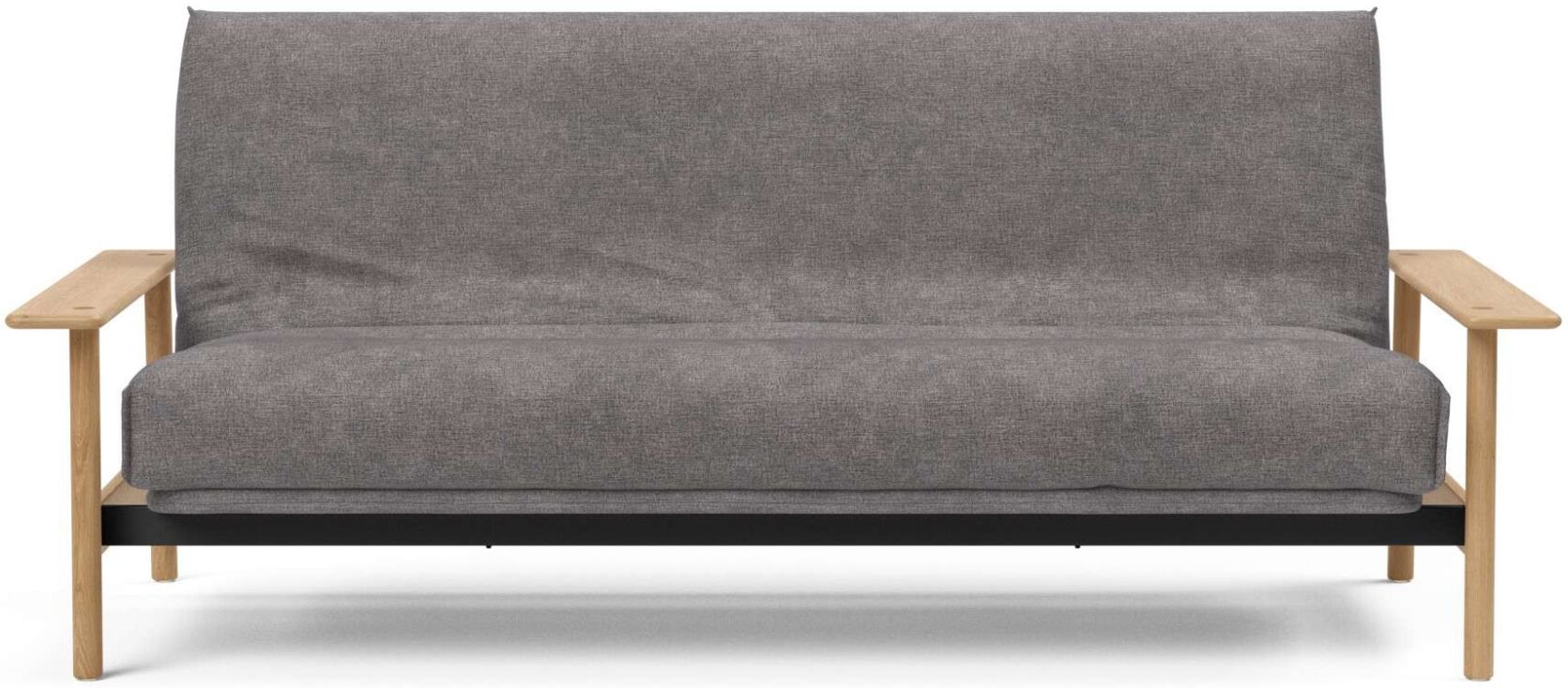 Schlafsofa INNOVATION LIVING ™ "Balder Softspring, stabile Armlehnen, bequem und komfortabel", grau, B:230cm H:92cm T:112cm, Sofas, Schlafsofa, vollwertiger Bettersatz, hochwertige Matratze durchgehendem Lattenrost