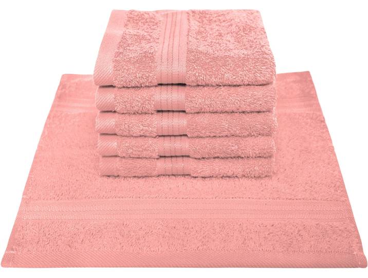 Seiftuch DYCKHOFF Siena , rot (rosenholz), B:30cm L:30cm, Frottier, Waschlappen, Seiftuch, mit Bordüre