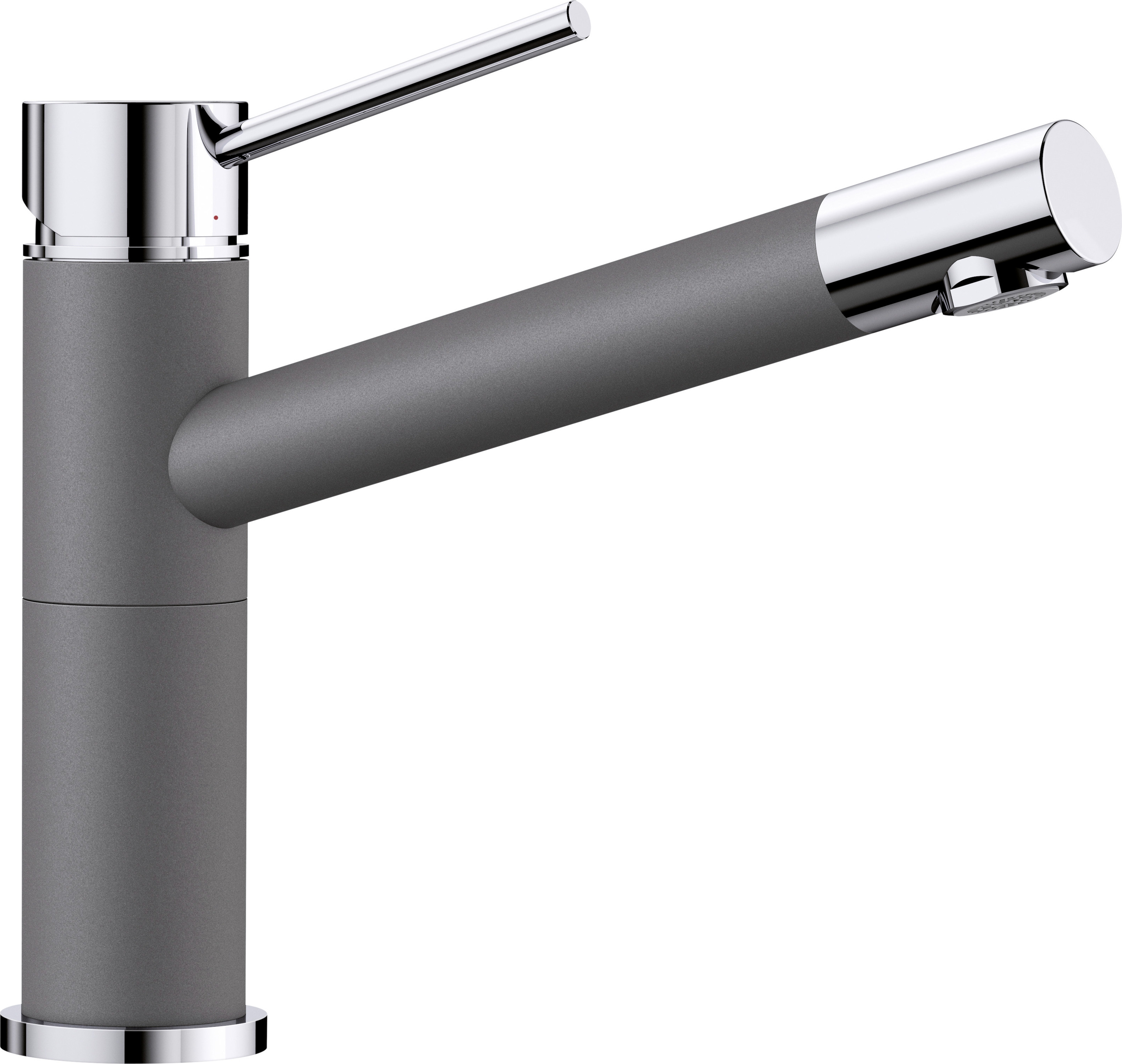 BLANCO ALTA Compact Armatur / Felsgrau/Chrom / Festauslauf / Hochdruck