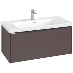 Villeroy & Boch Waschbeckenunterschrank Subway 3.0 C569L0, Eckig Dark Berry, 429x462x973 mm, mit Beleuchtung und Smarthome-Funktionalität