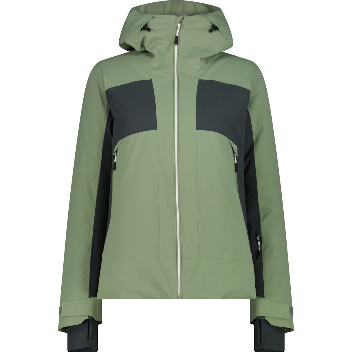 CMP Woman Ski Ski Jacket FIX Hood green tea (E624) 42 36W1026-E624-42