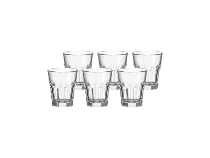 Schnapsglas LEONARDO Schnapsgläser Rock 50 ml 6er Set transparent , bunt (transparent), Glas, Trinkgefäße, Schnapsglas