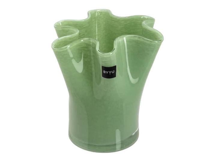 Vase Ariza, Byyu, hellgrün, Glas