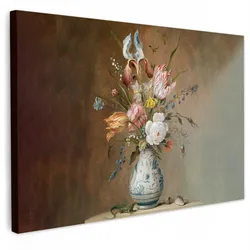 LEINWANDBILD Alte Meister - Blumen - Balthasar van der Ast Deko Schlafzimmer 30x20 cm