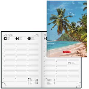 Brunnen Buchkalender 1079615026, Jahr 2026, A5, Wochenplaner, 1 Woche = 2 Seiten