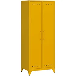 Bisley Fern Maxi Kleiderschrank aus Metall | Metallschrank im Retro-Instustrial Design in sunflower