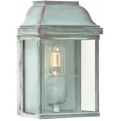 Wandleuchte Lampe Außenleuchte Laterne Messing 1 Flammig H 26 cm 1x E27
