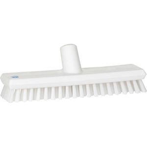 Vikan Schrubber mit Wasserdurchlauf, 27cm, mit Gewinde, harte Kunststoffborsten, weiß