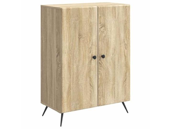TEKGHUT Sideboard Sonoma-Eiche 66 x 34,5 x 90 cm Holzwerkstoff Schlankes Design, geräumige Fächer und Regale, vielseitige Nutzung, pflegeleicht, einfache Montage