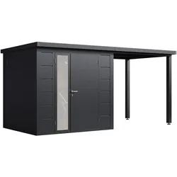 Finnhaus Wolff Metall-Gerätehaus "Linnea 4620",anthrazit,450 x 200 cm