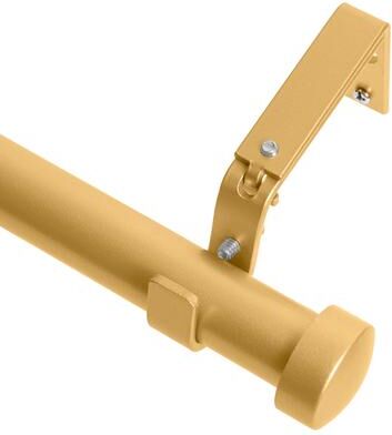 Meriville 1-Inch Diameter End Cap Single Window Curtain Rod