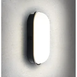 HEITRONIC Outdoor LED Wand- / Deckenleuchte TOLEDO, IP65, 20W 4000K 1600lm, schwarz HEI-500647
