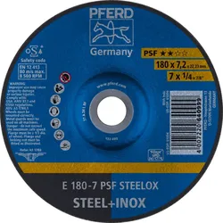 PFERD TOOLS Schruppscheibe E Universallinie PSF STEELOX für Stahl/Edelstahl - 62017640