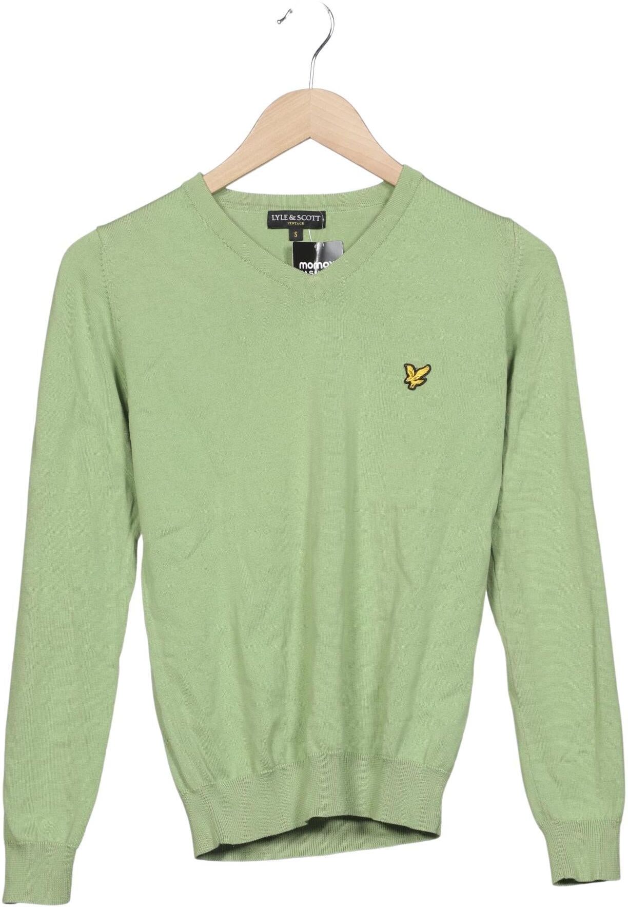Lyle & Scott Herren Pullover, Hellgrün, Gr. S, Baumwolle - Second Hand