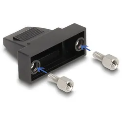 Delock Gehäuse für D-Sub 9 Pin Stecker / Buchse Kunststoffgehäuse für Flachbandkabel