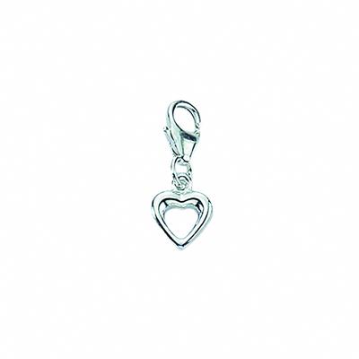 Charm Herz ADELIA´S "Charm Herzanhänger 925 Silber", silber, Charms, Damen, Silber 925 (Sterlingsilber), Silberanhänger Herz