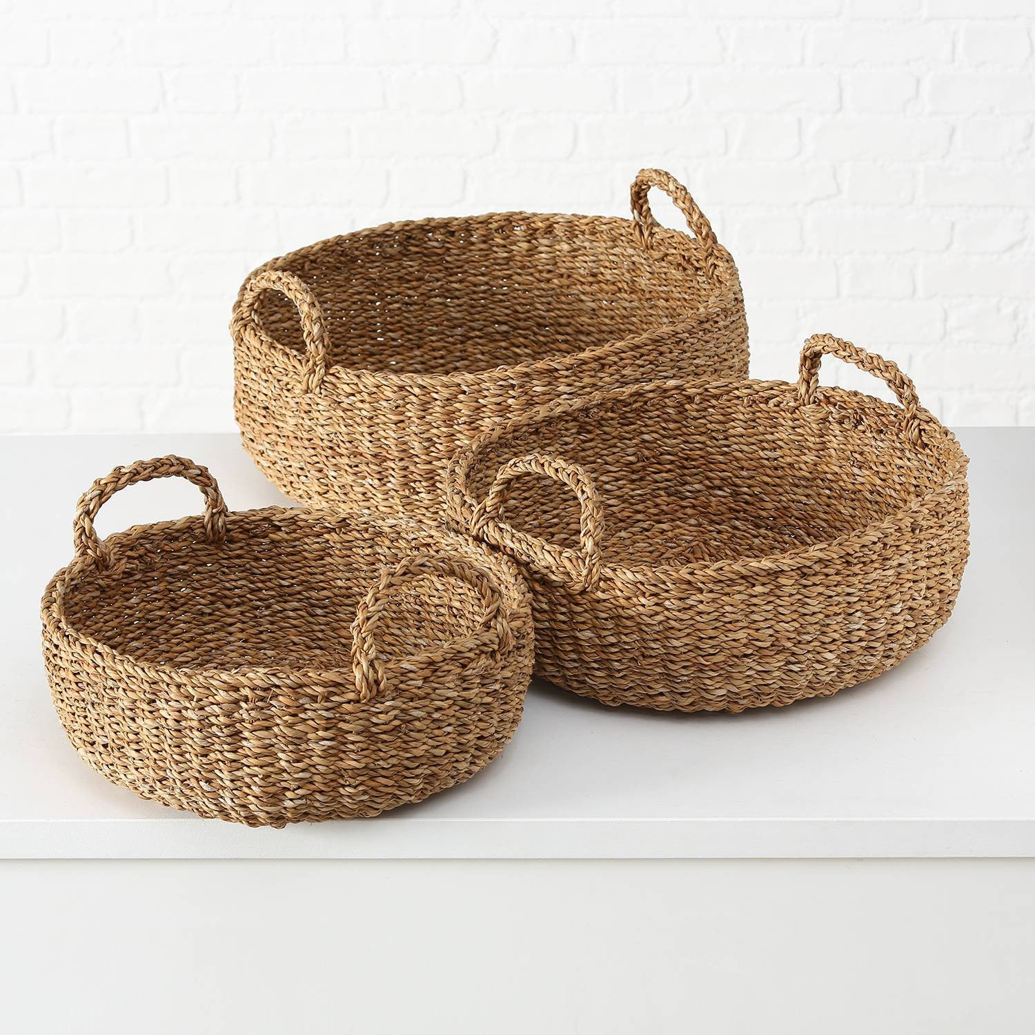 home24 Mand Esiam 3-delige set beige van zeegras