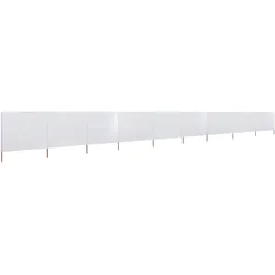 vidaXL Paravent mit 9 Paneelen, Stoff, 1200 x 120 cm, Sandweiß, Modell Horizon Évasion