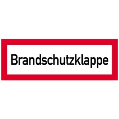 Aufkleber Brandschutzklappe, Folie, 297x105 mm