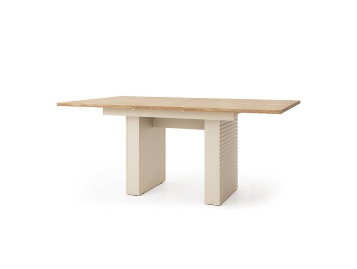 Beautysofa Esstisch Terra, Ausziehbarer Tisch 140-185/75 cm, Kaschmir/geölte Eiche, 140x90x75 cm, Esszimmer, Esstische