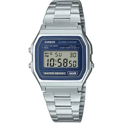 Casio A158WEA-2EF Digitaluhr Vintage Iconic Silberfarben/Blau