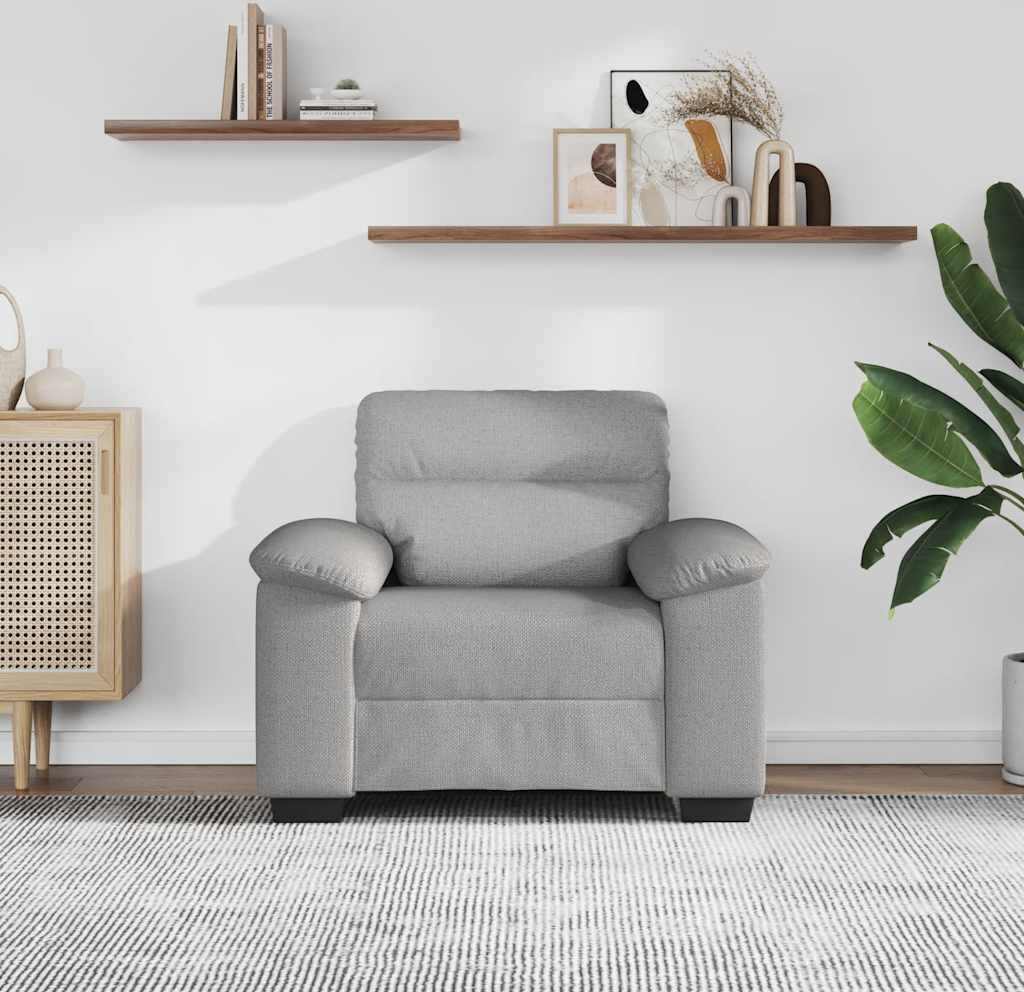 vidaXL Canapé/Fauteuil Gris Nuage 100x81x84 cm tissu