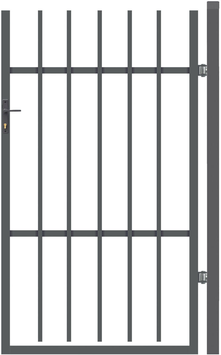 Polbram Einzeltor-Set Linus 120 DIN rechts inkl. Pfosten und Zubehör