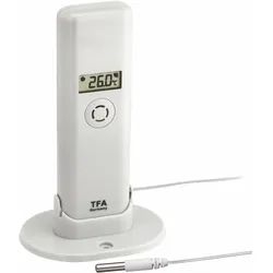 TFA WeatherHub T/H Display Sender, Wetterstation Zubehör, Weiss