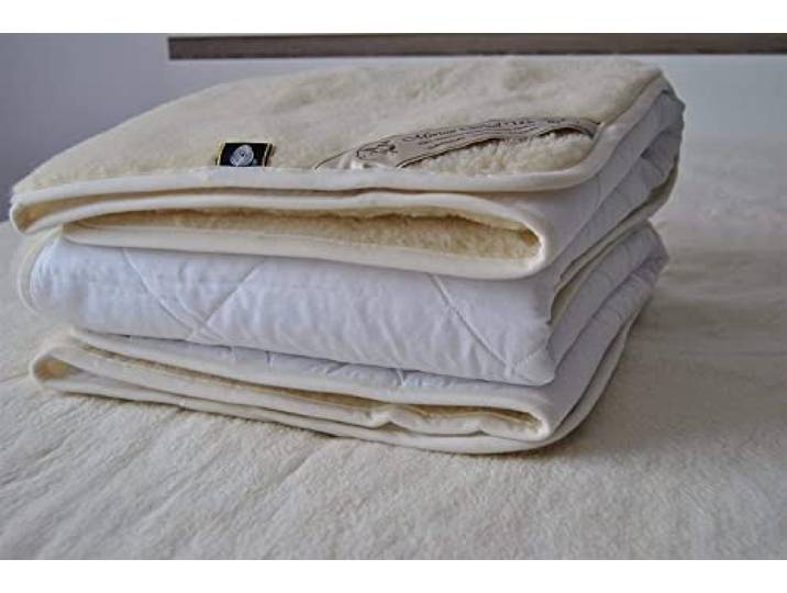 Merino Wool Diamond Unterbett Matratzenschoner Unterbetten Wolle Wool Mattress Topper Matratzenauflage (100 x 200 cm)