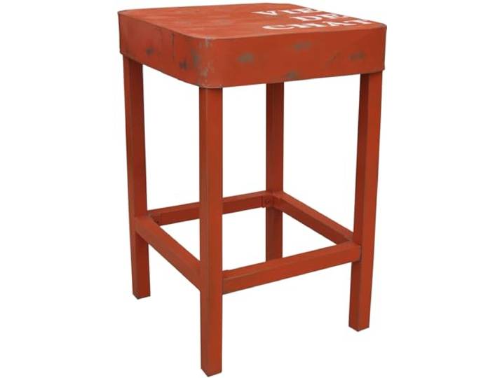 Stehtisch, Beistelltisch aus lackiertem Metall, platzsparend, orange