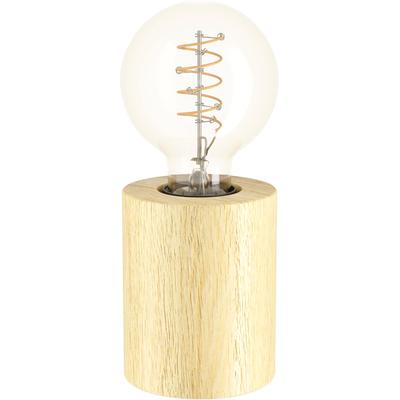 EGLO LED Tischleuchte "MURAMA", eiche, 1, H: 10cm, 1 Stk., Leuchten, Nachttischlampe Zylinder, Deko Tischleuchte Wohnzimmer, E27 Fassung, LED Tischleuchte