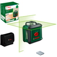 Kreuzlinienlaser UniversalLevel 360 grün/schwarz, grüne Laserlinien, Reichweite Ø 24 Meter