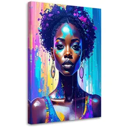 LEINWANDBILD Abstrakt Porträt einer Frau 60x90cm