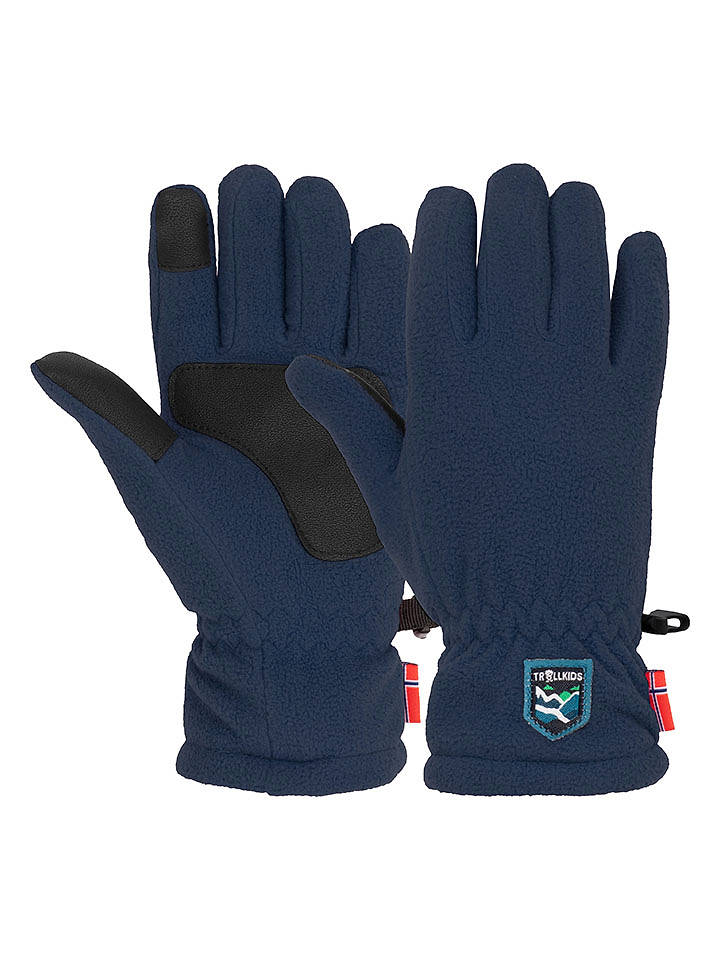Trollkids Fleece-Handschuhe "Eikedalen" in Dunkelblau - 4