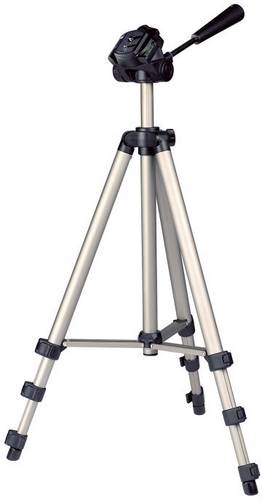 Hama Star 75 Dreibeinstativ 1/4 Zoll Arbeitshöhe=42.5 - 125cm Champagner inkl. Tasche, Wasserwaage