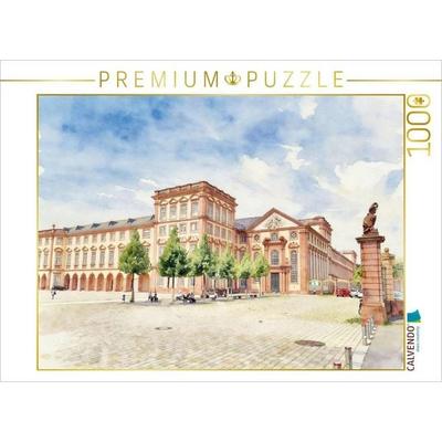 CALVENDO Puzzle Schloss Mannheim | 1000 Teile Lege-Größe 64x48cm Foto-Puzzle für glückliche Stunden