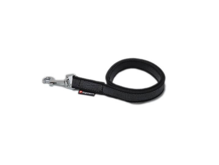 Schleppleine dogsmart gummiert , schwarz, B:2cm, Polyester, Leinen, Schleppleine