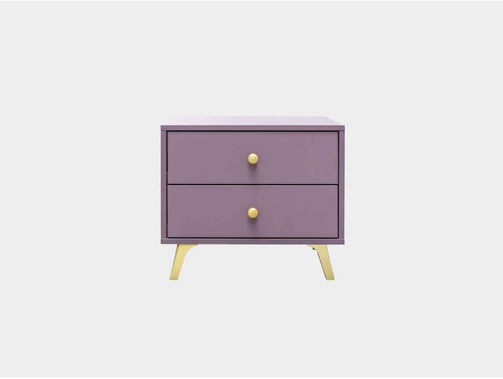 Masseno Nachttisch Masseno Nachttisch GALIO Nachtschrank für Schlafzimmer 54 cm lila