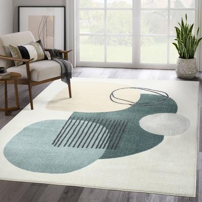 Abani Rugs Deco Cream Minimalist Geometric Area Rug